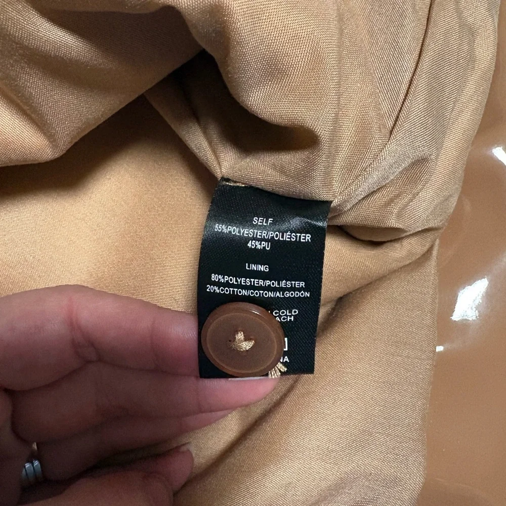 Anthropologie Sunday in Brooklyn Glossy Brown Pencil Skirt - Picture 6 of 13